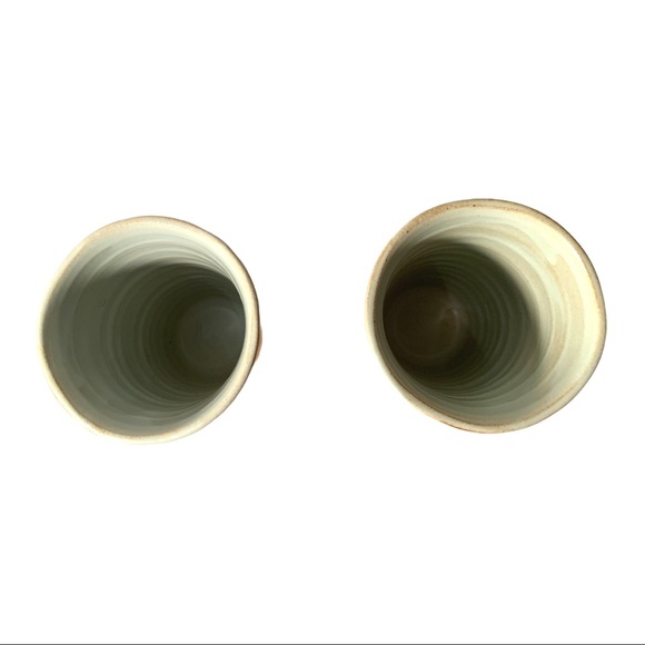 Artist Studio Stoneware Camel Sherpa Hand Crafted Pottery Tea Cups Marked - Picture 4 of 7